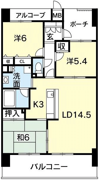 アルファステイツ住吉Ⅱ204号室の間取図